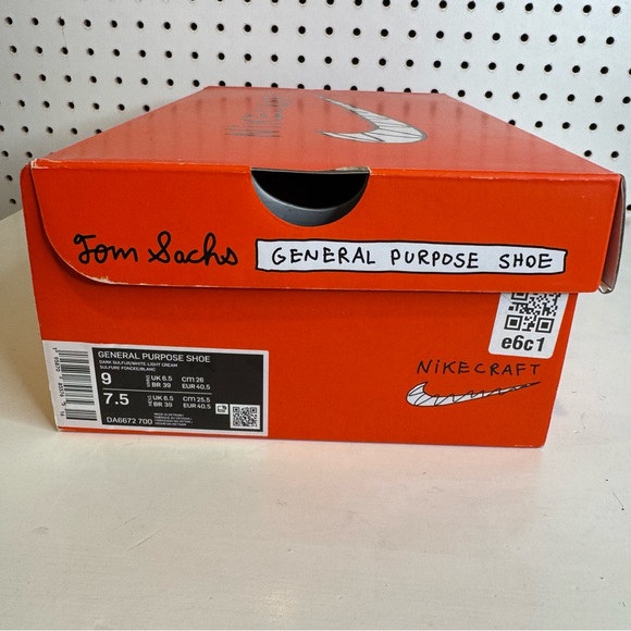 Nike x Tom Sachs | General Purpose "Dark Sulfur" Sneakers DA6672-700 Sz. 9 - Picture 12 of 13